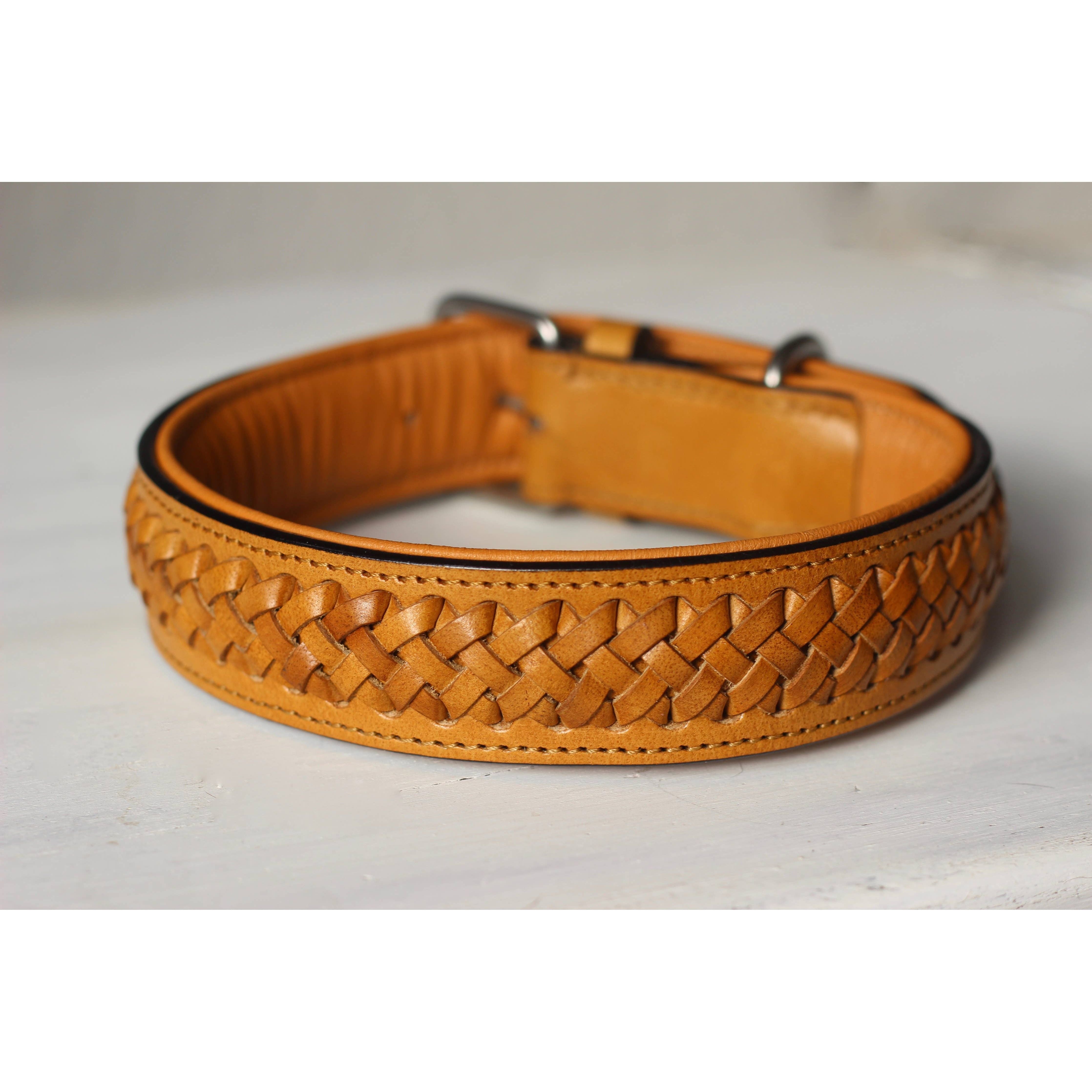 Kay-line Leather collar CINNAMON