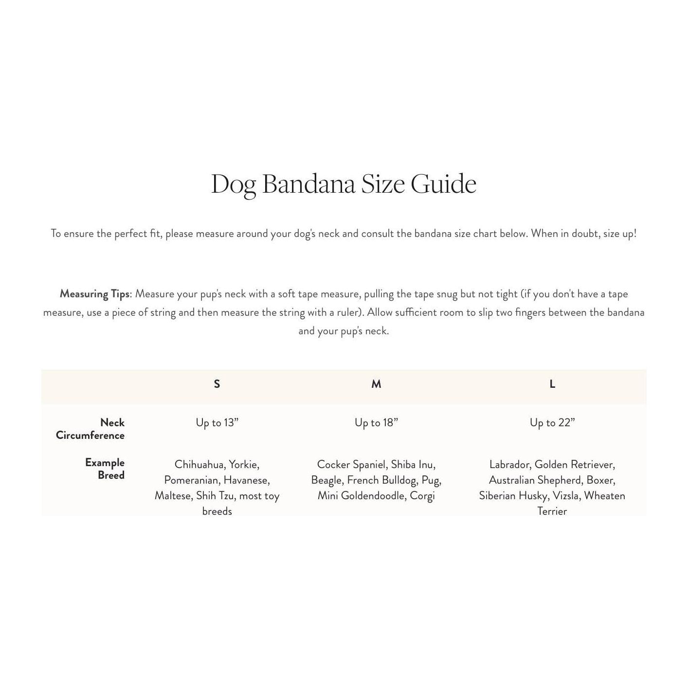 The Foggy Dog Peaches and Cream Dog Bandana