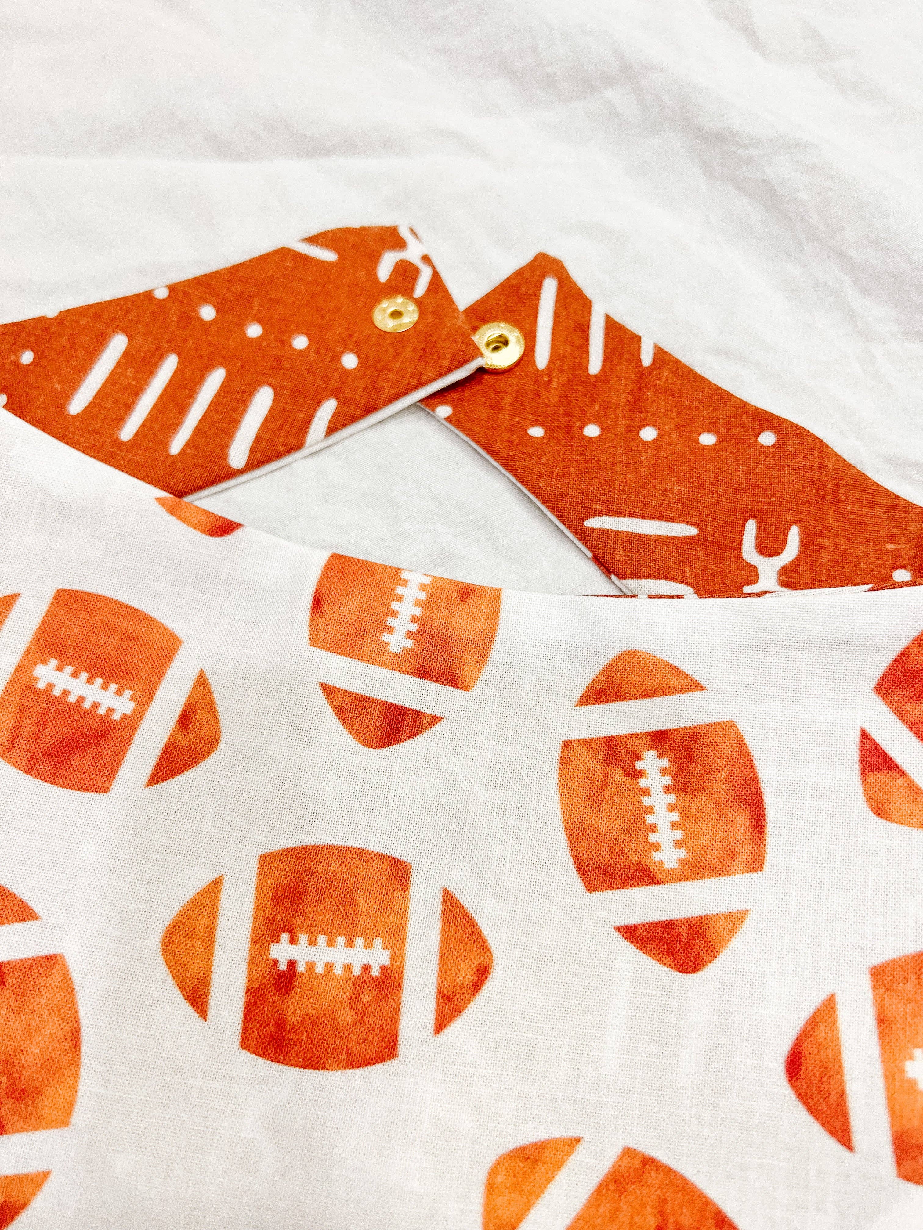 Stellaloo Football Snap-On Reversible Dog Bandana