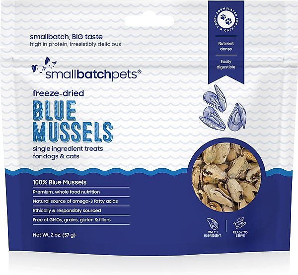 Smallbatch Pets Freeze-Dried Blue Mussels Dog & Cat Treat 2oz