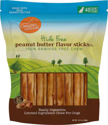 Canine Naturals Hide Peanut Butter Sticks