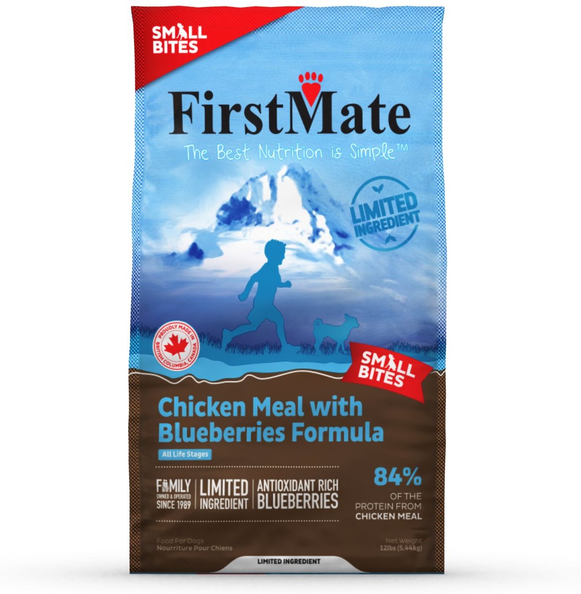FirstMate Limited Ingredient Chicken w/Blueberries - small bites 4lb