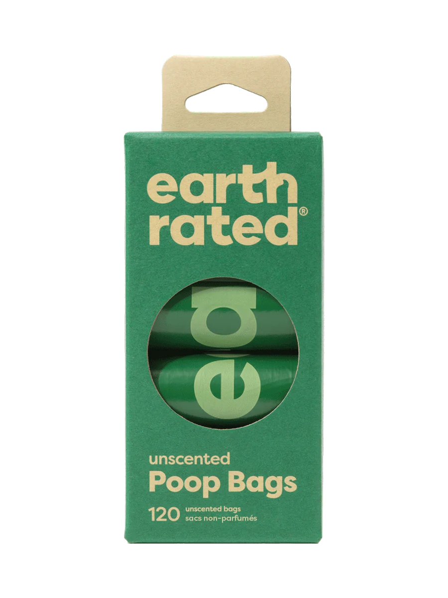 Earth Rated Poop Bags Unscented Refill Rolls - 120ct