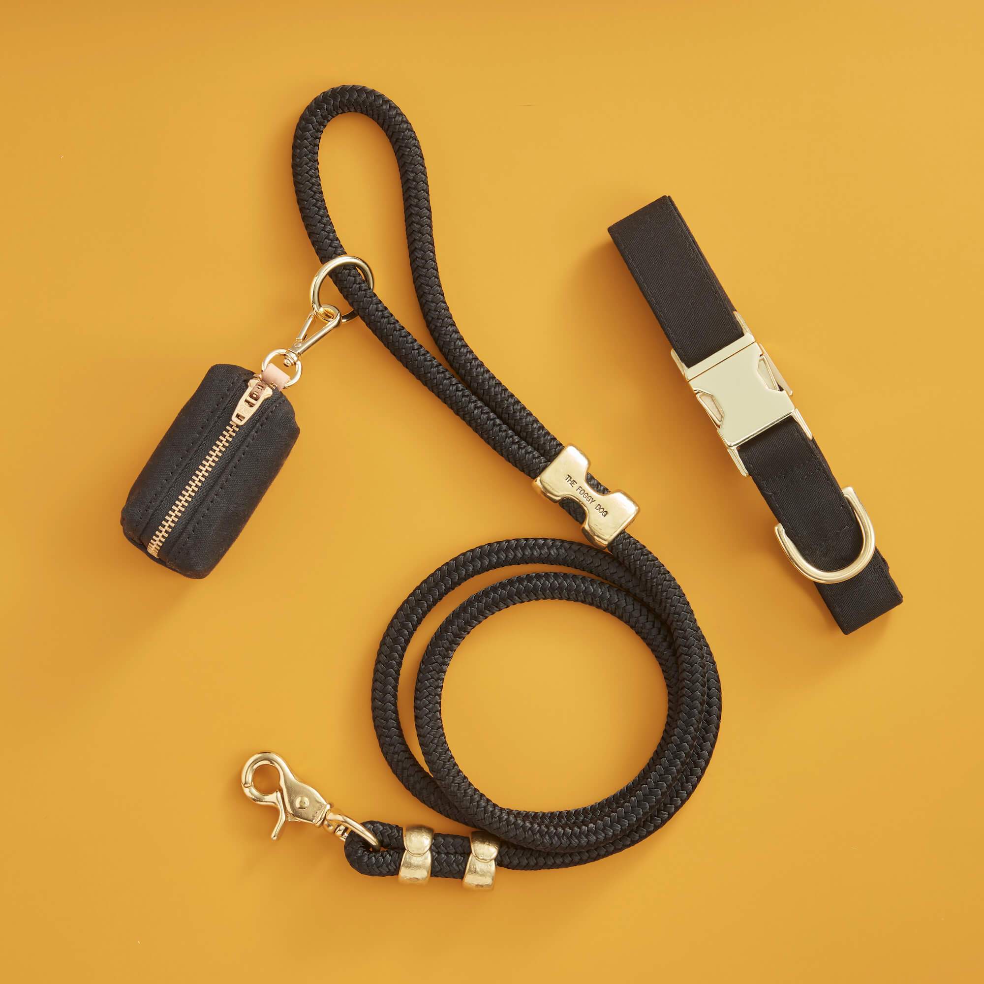 The Foggy Dog Onyx Waxed Canvas Poop Bag Dispenser