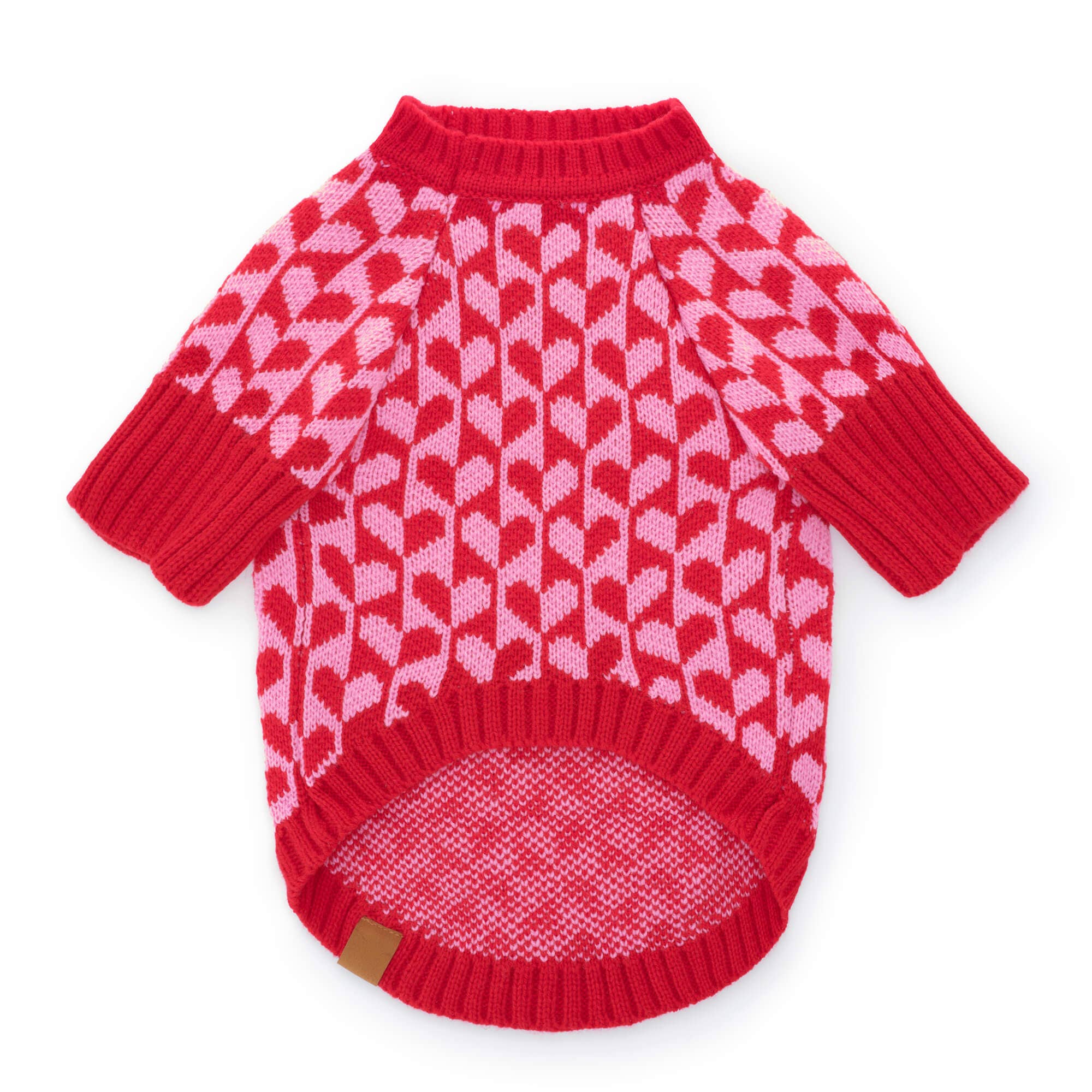 Heart Stripe Valentine's Day Dog Sweater