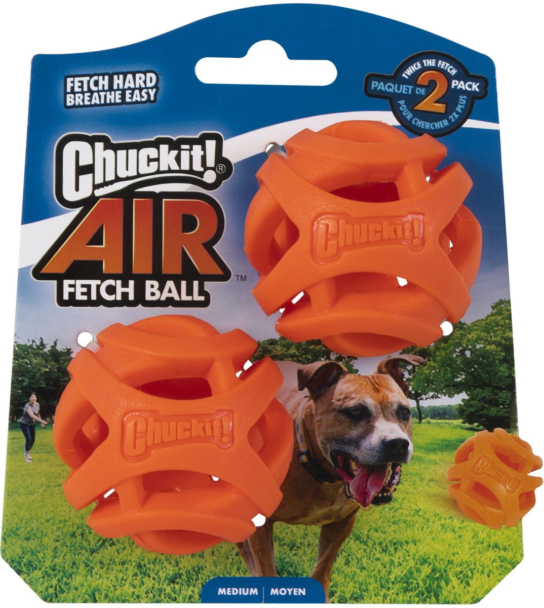 CHUCK IT Air Fetch Ball Medium 2pk