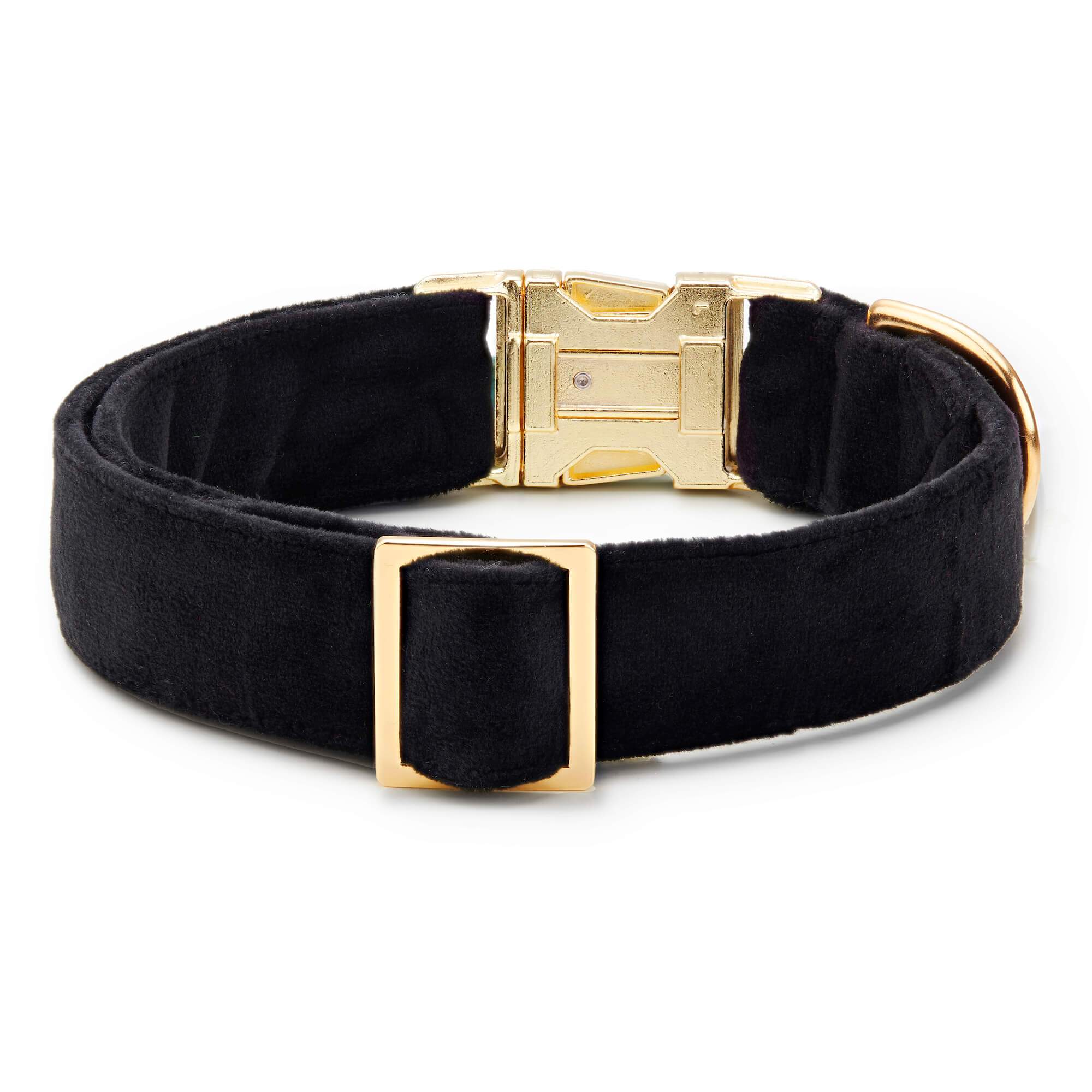 The Foggy Dog Black Velvet Dog Collar