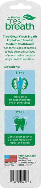 TropiClean FB Triple Flex Toothbrush - S/M Dog