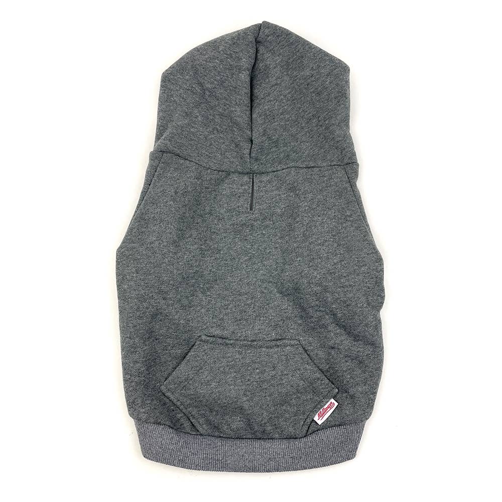 Milltown Brand Dog Zip Up Hoodie - Charcoal Grey