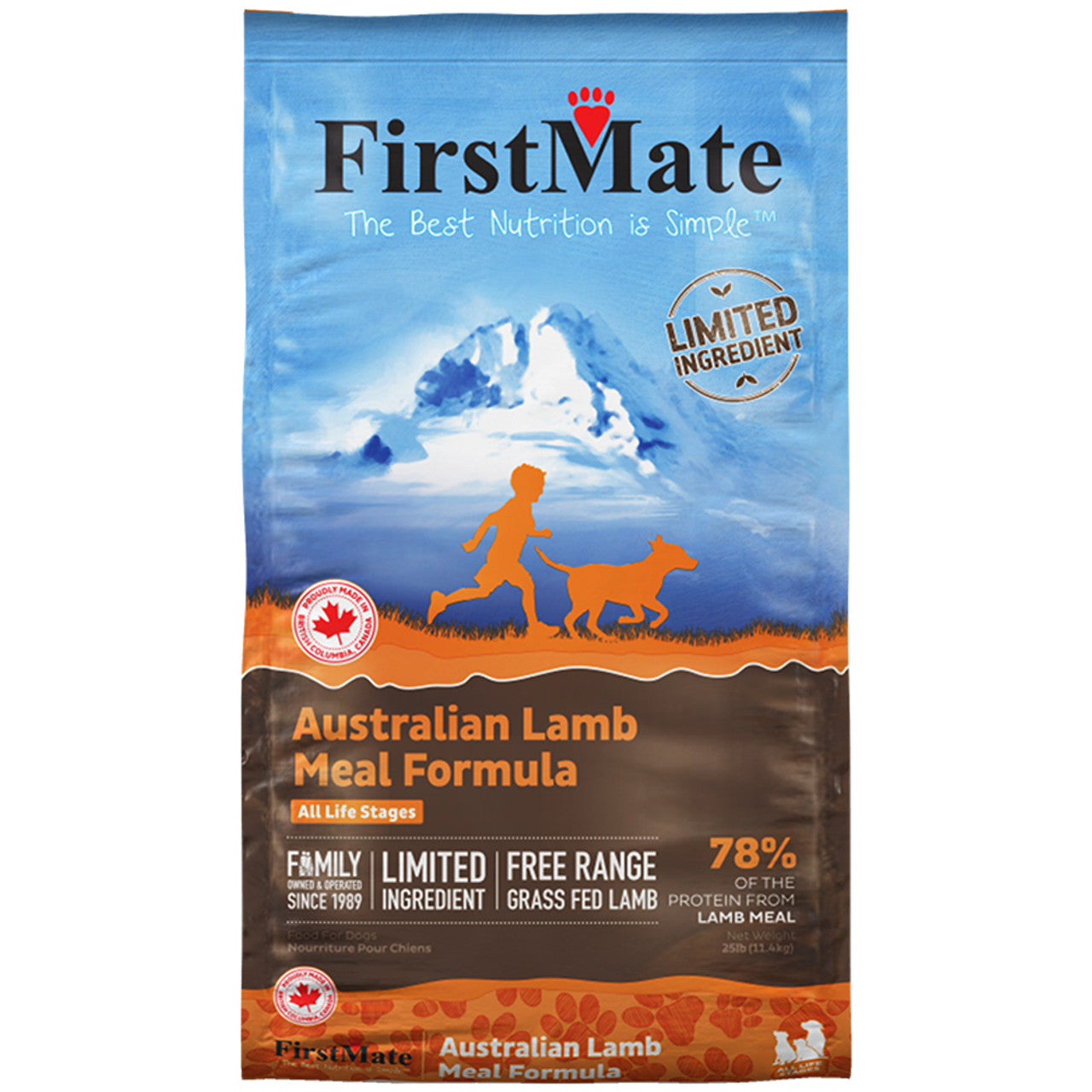 FirstMate Limited Ingredient Australian Lamb Meal Formula 25lbs