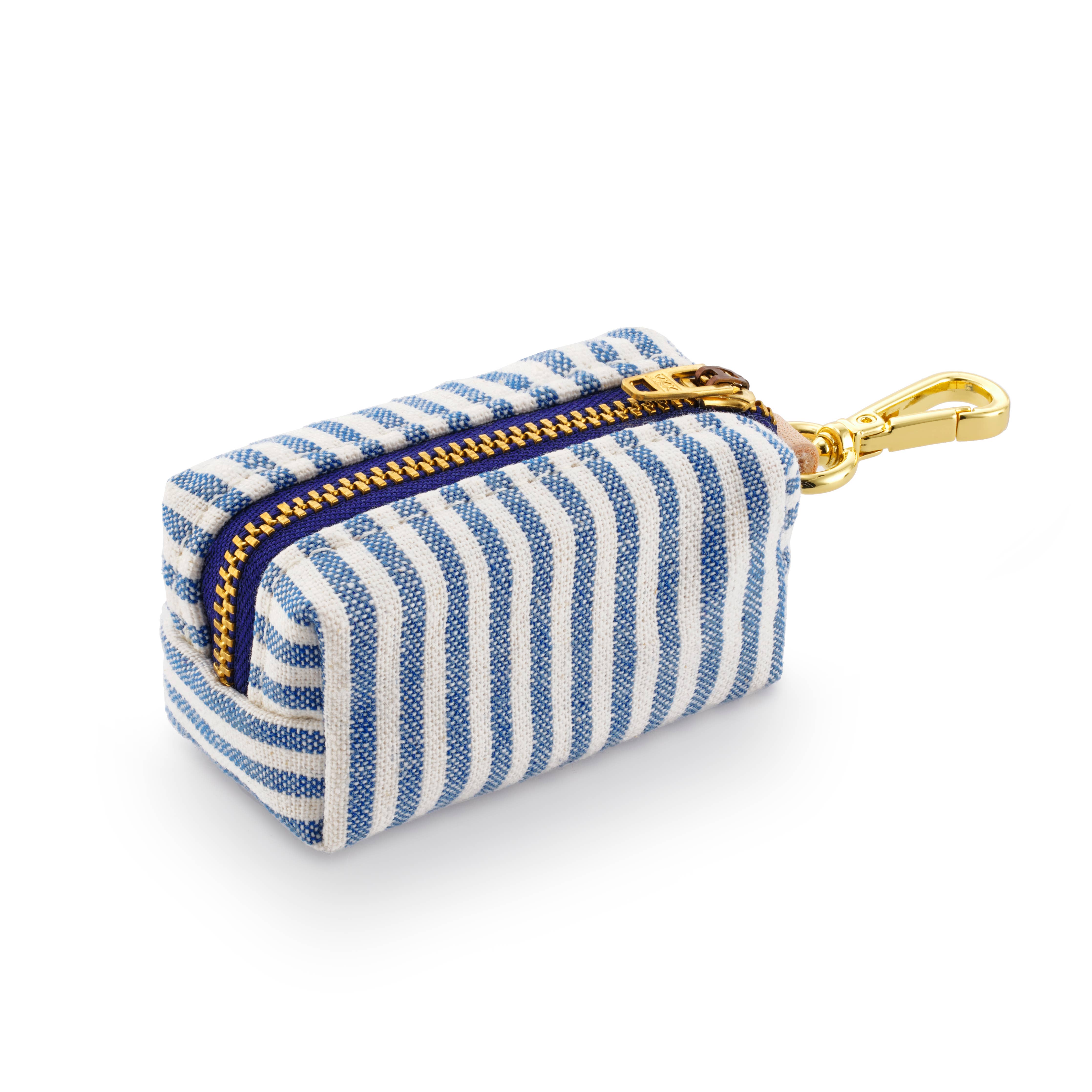 The Foggy Dog Lake Blue Stripe Poop Bag Dispenser