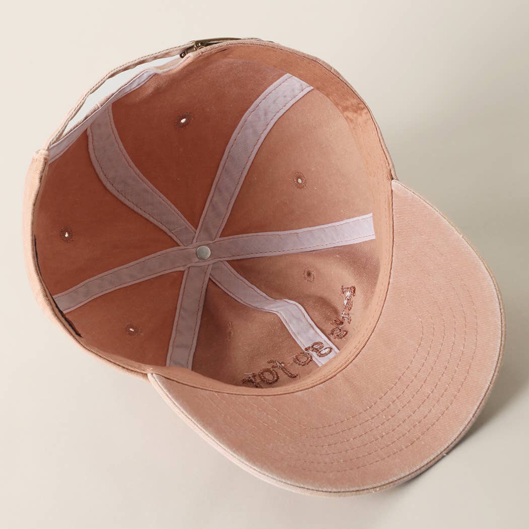 Let's Go For A Walk Embroidered Cotton Baseball Cap