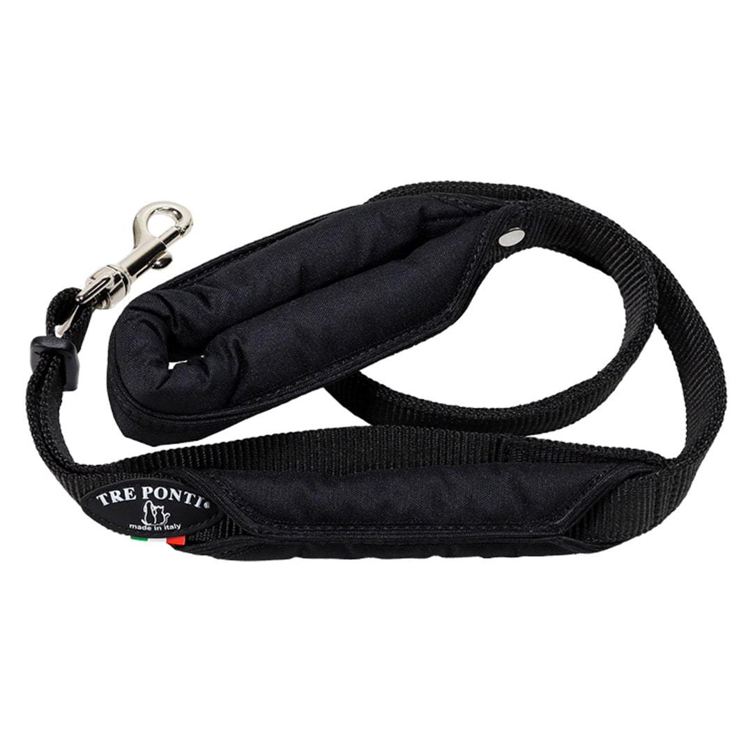 Tre Ponti Double Handle Leash Black