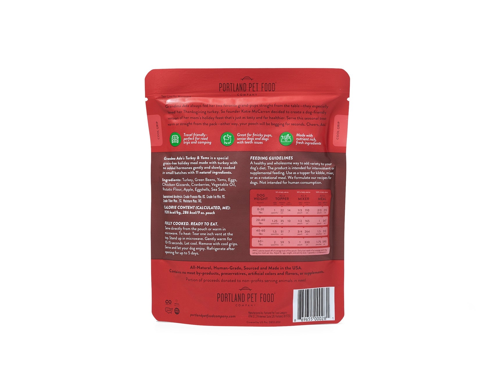 Portland Pet Food Company Grandma Ada Turkey & Yams 9oz