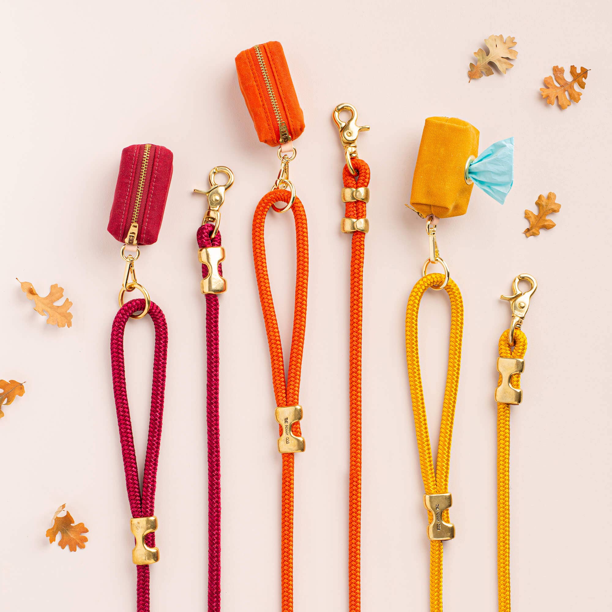 The Foggy Dog Goldenrod Marine Rope Dog Leash