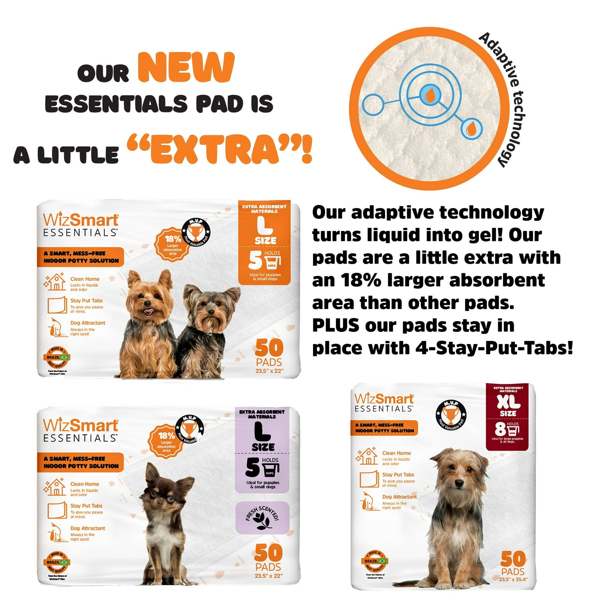 WizSmart Dog Pads Essentials Pads XL 10ct