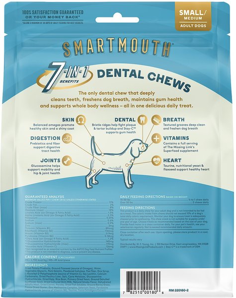 Missing Link Smartmouth Dental Chew Small/Medium 1.1lbs