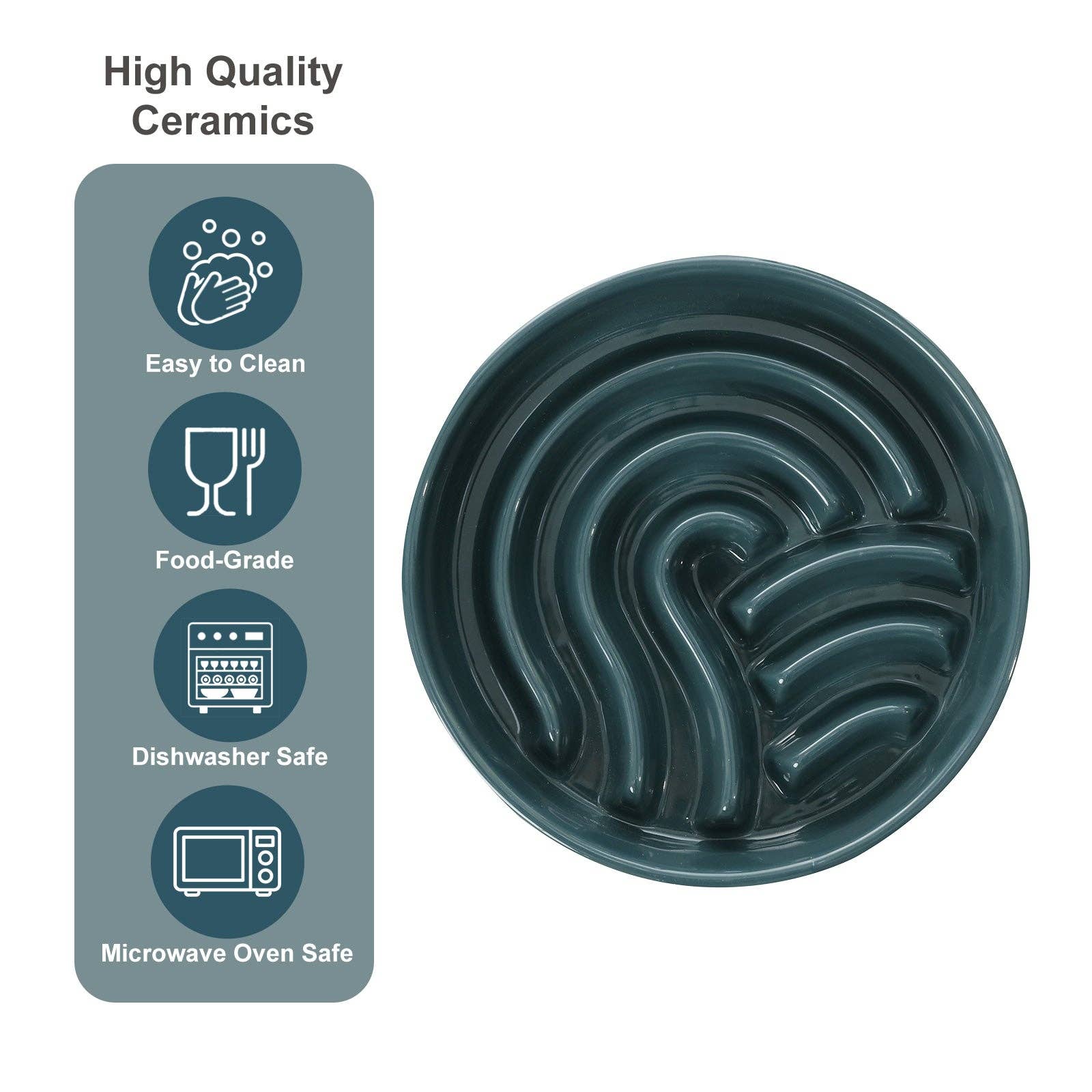 Wave Slow Feeder Dog Bowls - Beige