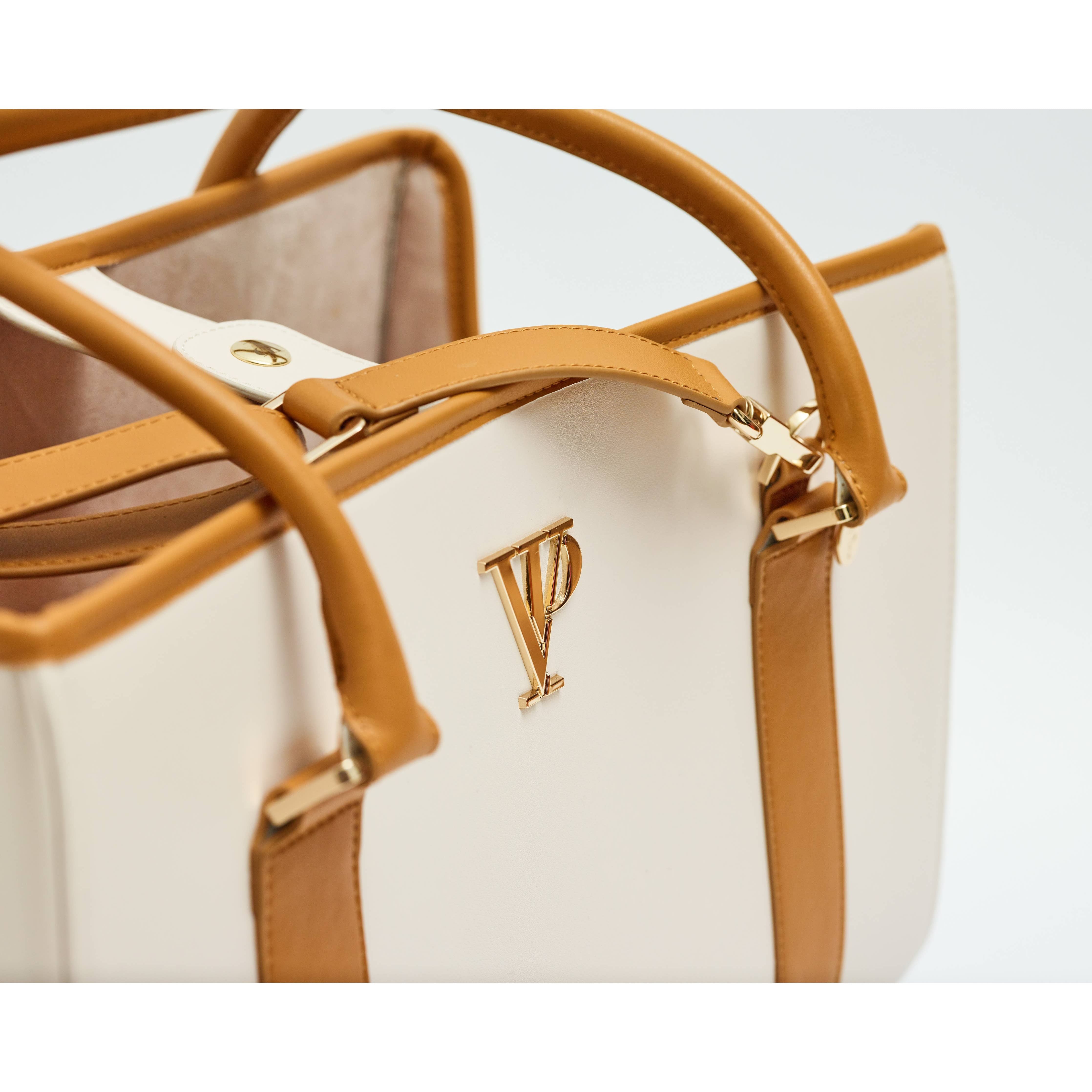 The V.I.PUP Collection Denim Victorian 88 & Gold Dog Carrier