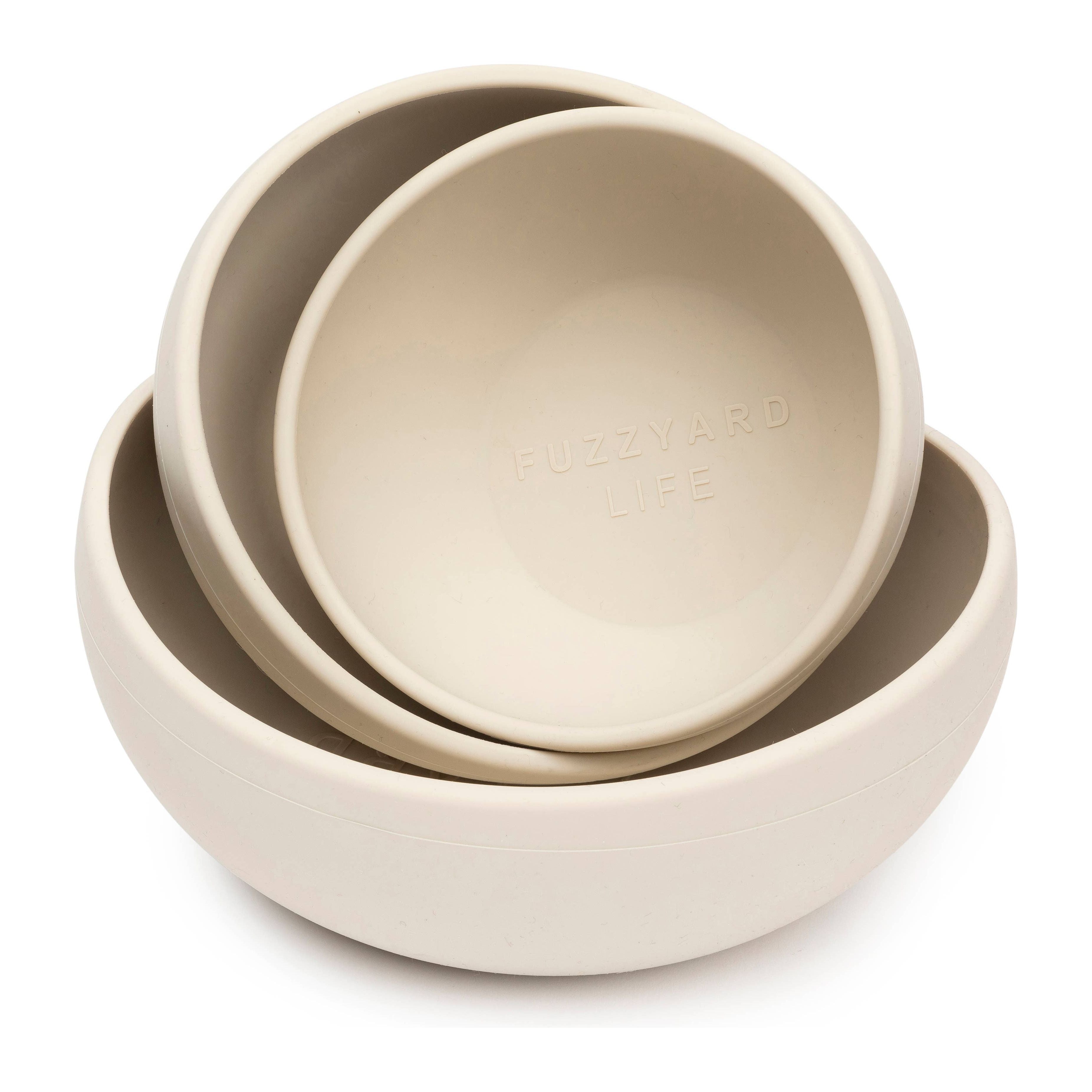 FuzzYard Life Silicone Bowl - Sandstone L