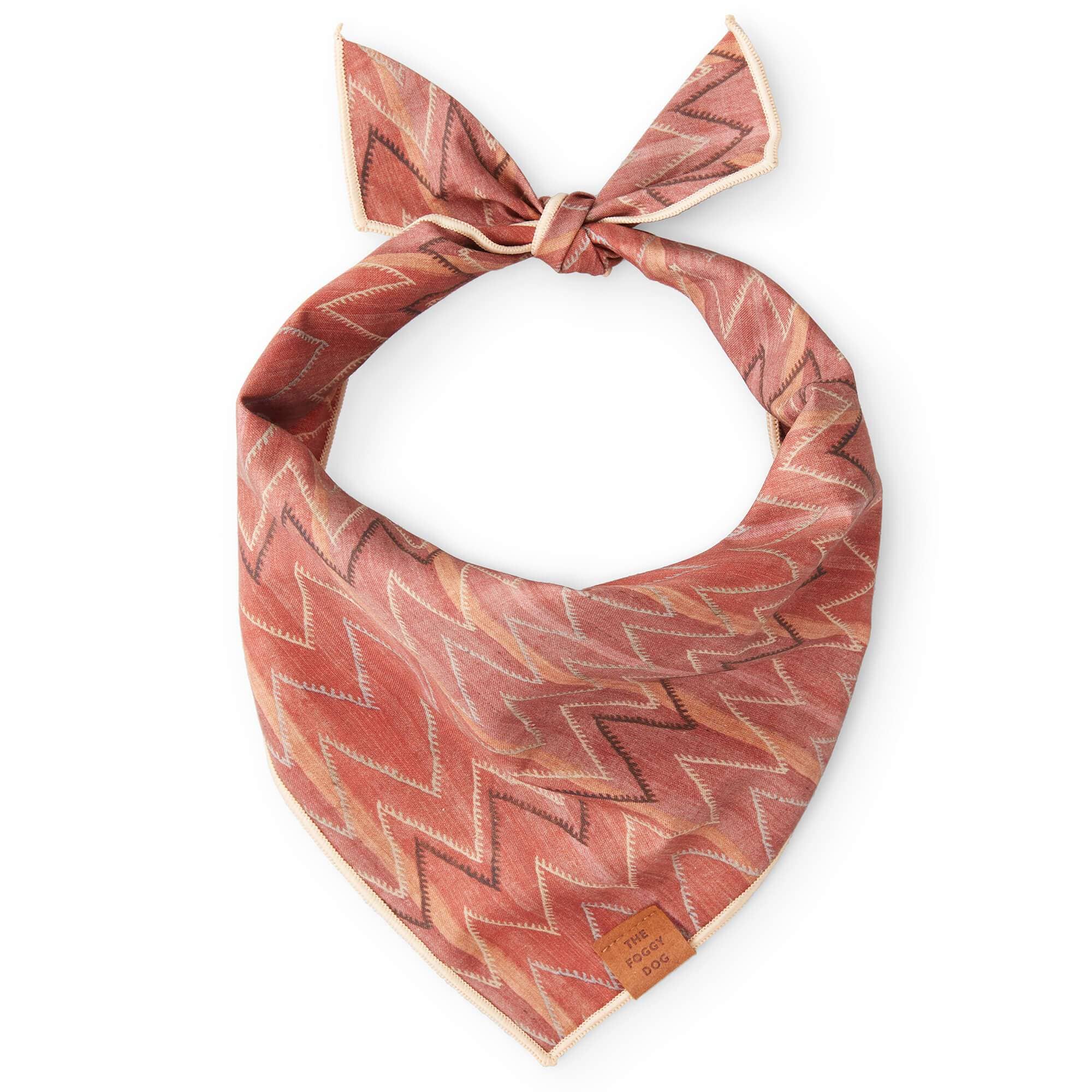 The Foggy Dog St. Frank Chevron Kilim Boho Dog Bandana