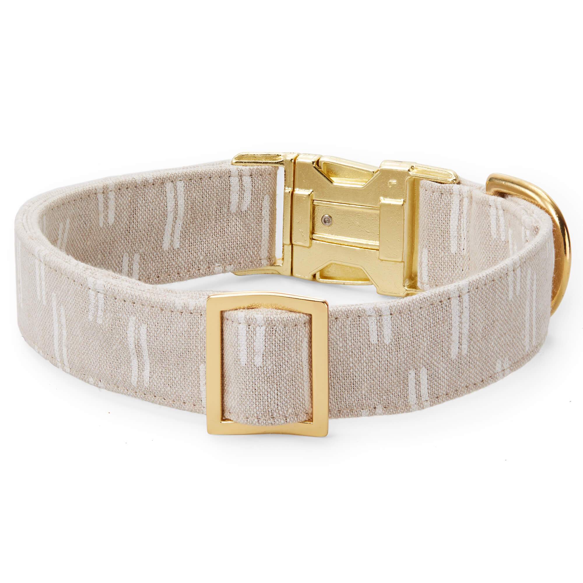 The Foggy Dog Flax Lines Boho Dog Collar