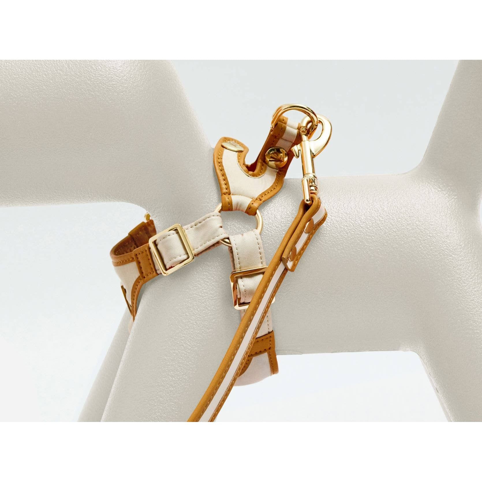 The V.I.PUP Collection Denim Victorian 88 & Gold Harness