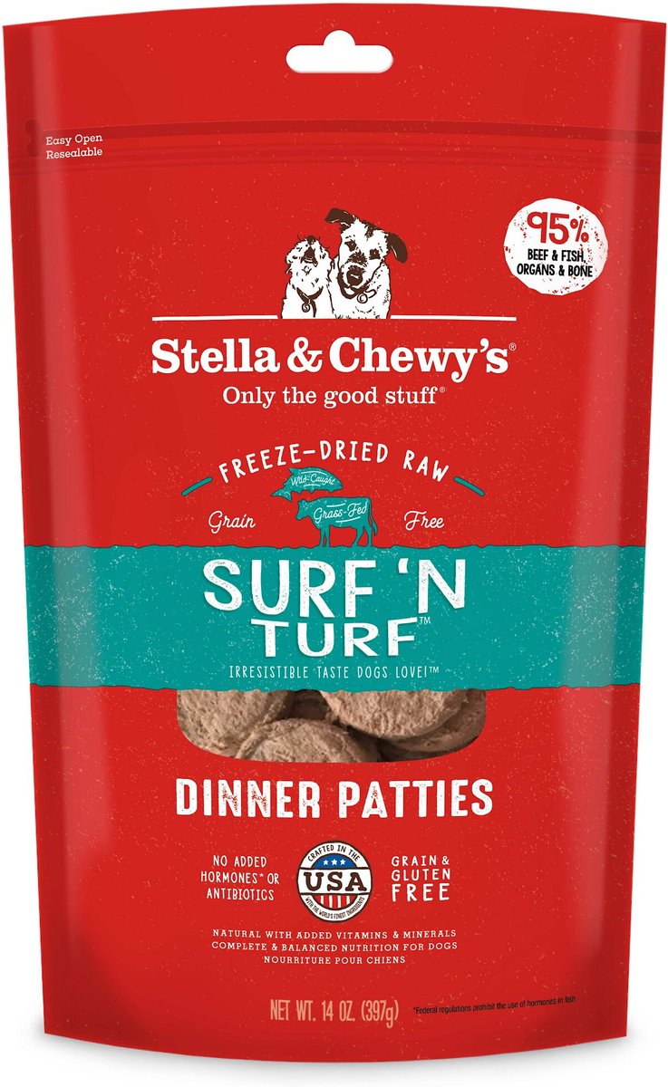 Stella & Chewy's Dog Patties Surf N Turf Freeze Dried
