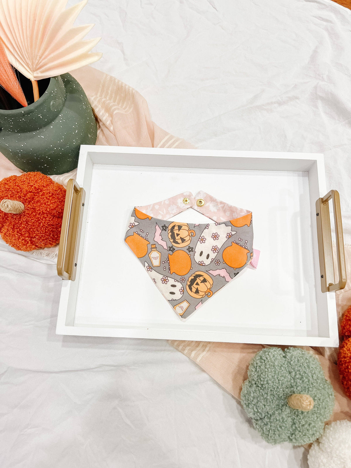 Stellaloo Girly Halloween Snap-On Reversible Dog Bandana