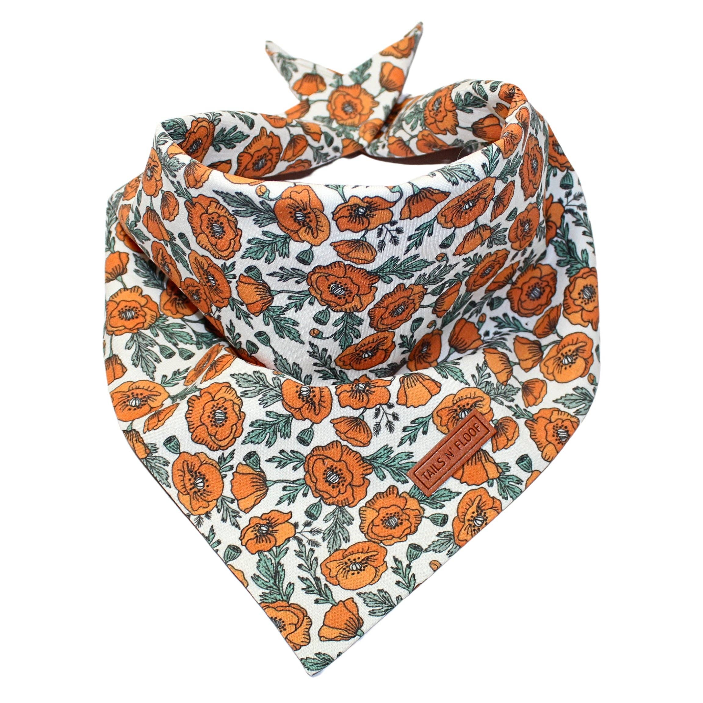 Tails N' Floof Poppies Bandana