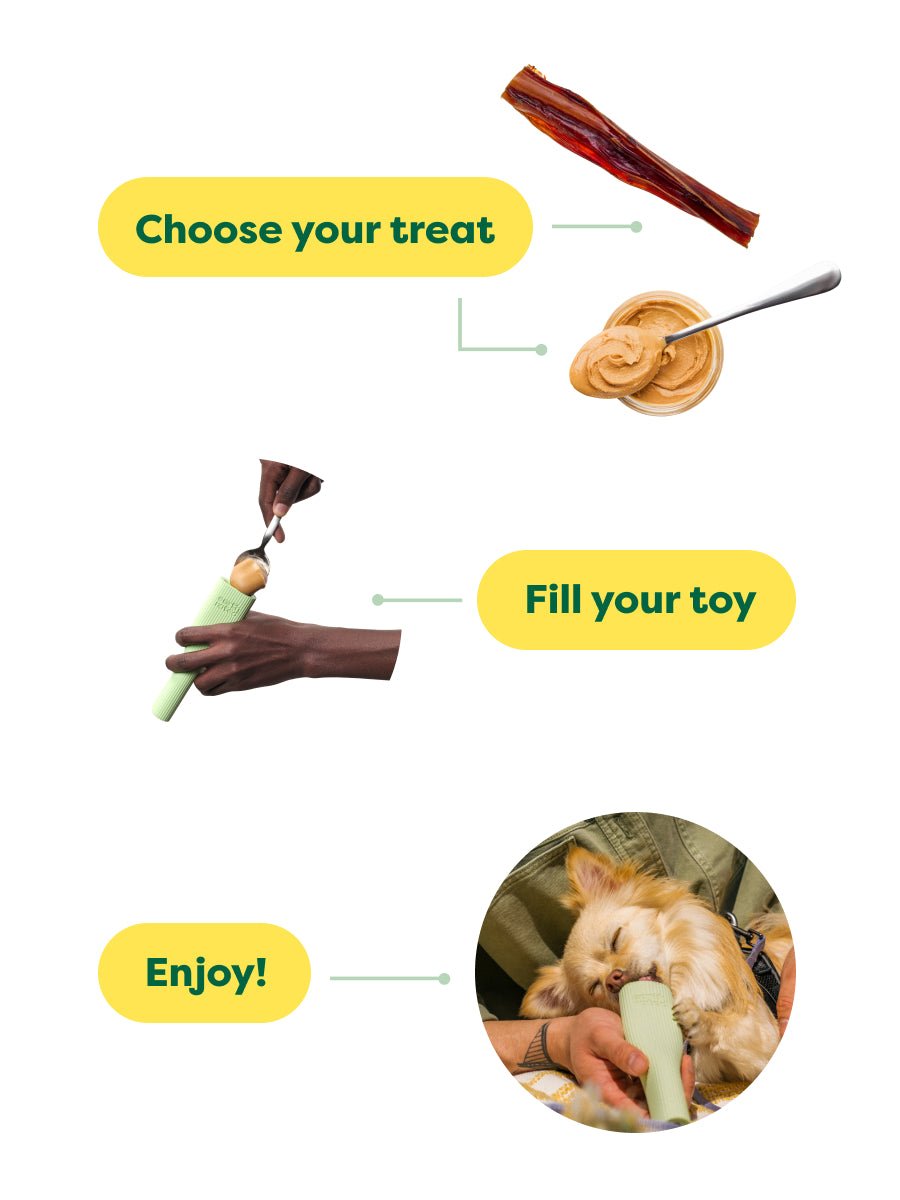 EARTH RATED DOG CHEW TOY GREEN RUBBER SMALL