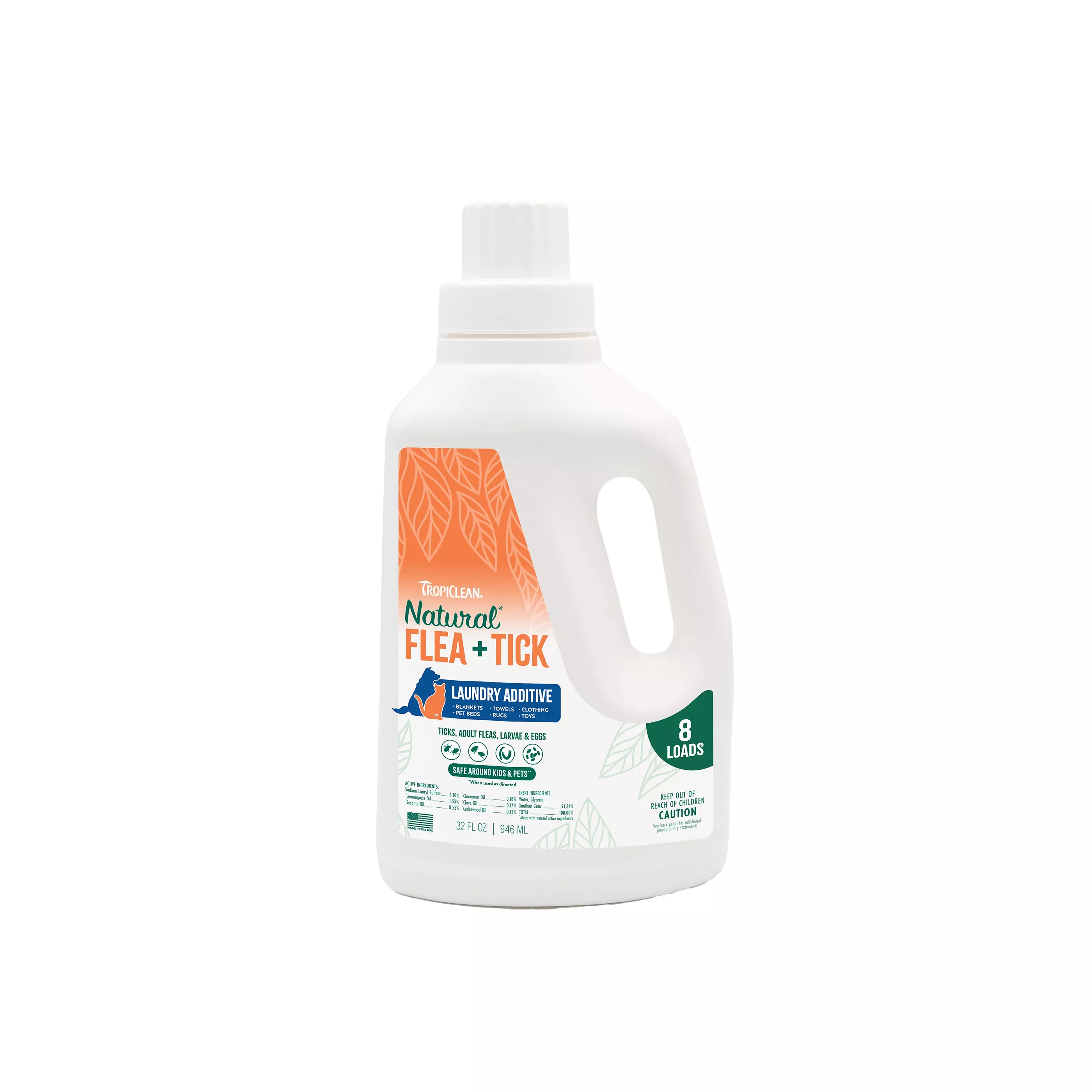 TropiClean Natural Flea + Tick Laundry Additive - 32 oz Bottle