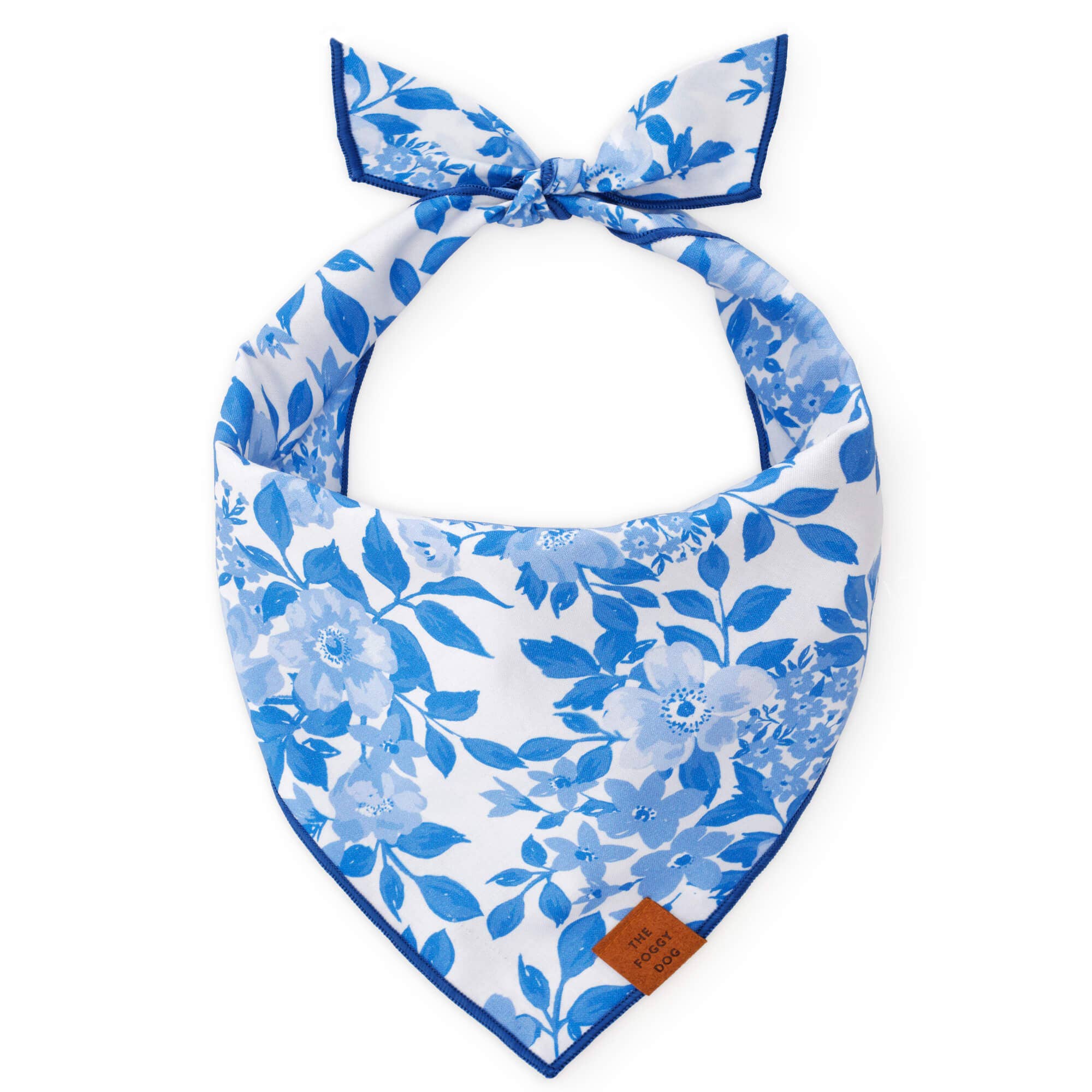 The Foggy Dog Blue Roses Dog Bandana