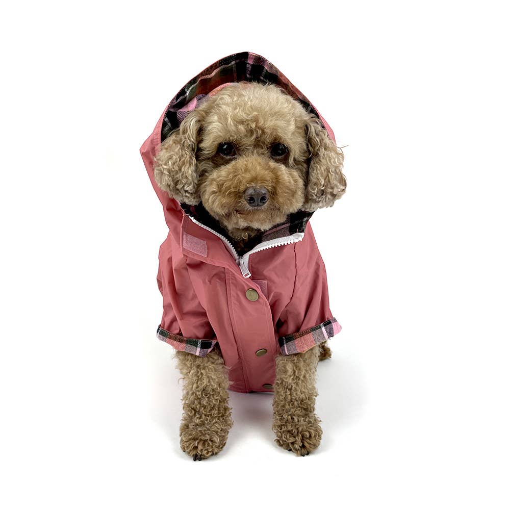 Milltown Brand Dog Rain Jacket - Dusty Rose 2.0