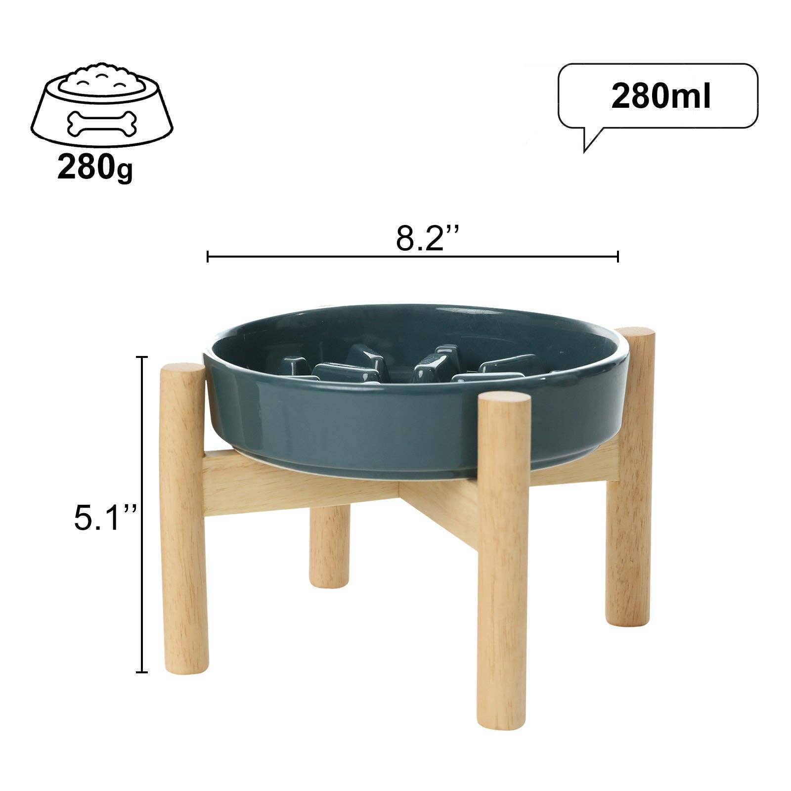 Wave Slow Feeder Dog Bowls - Beige