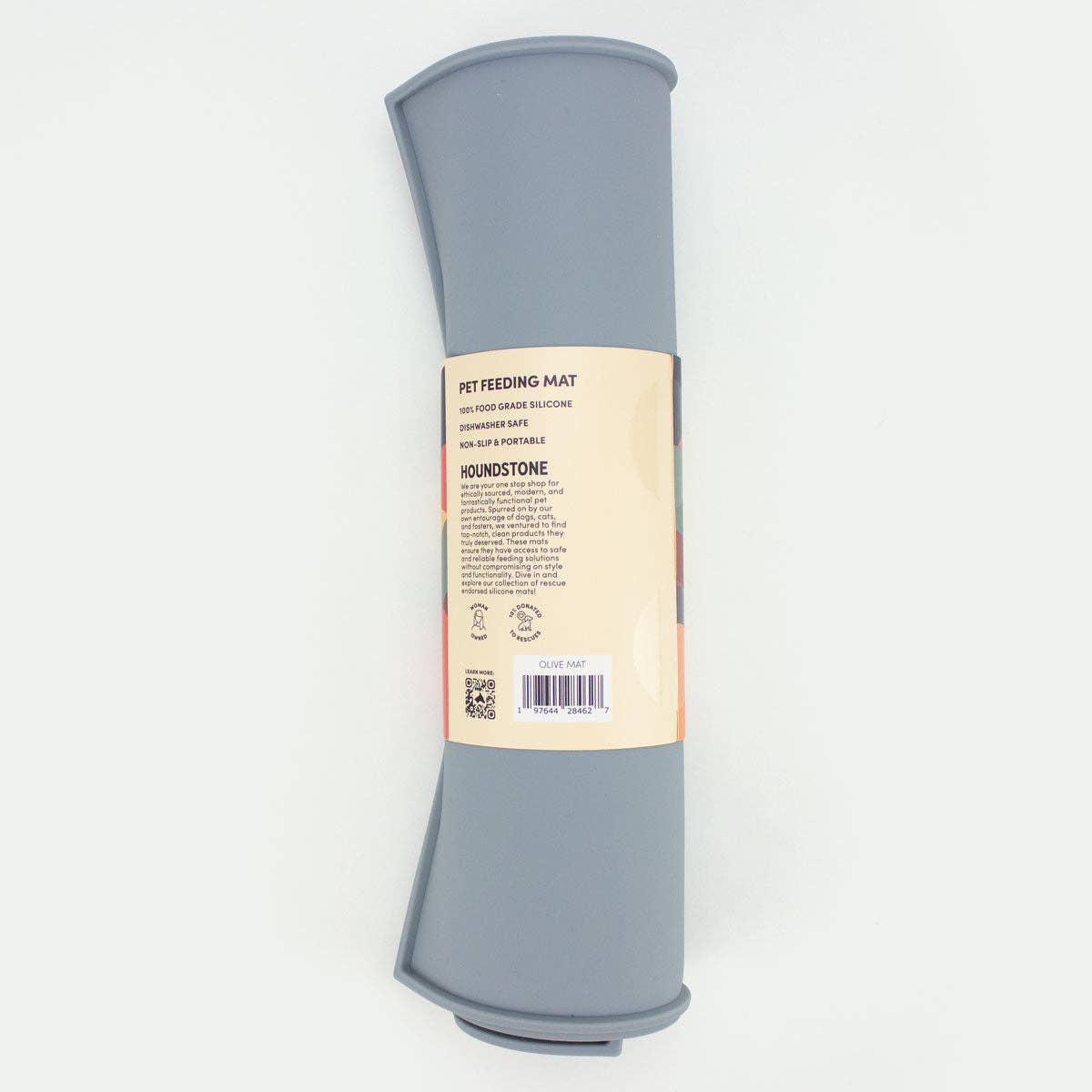 Houndstone Silicone Dog Bowl Mat - Slate Grey