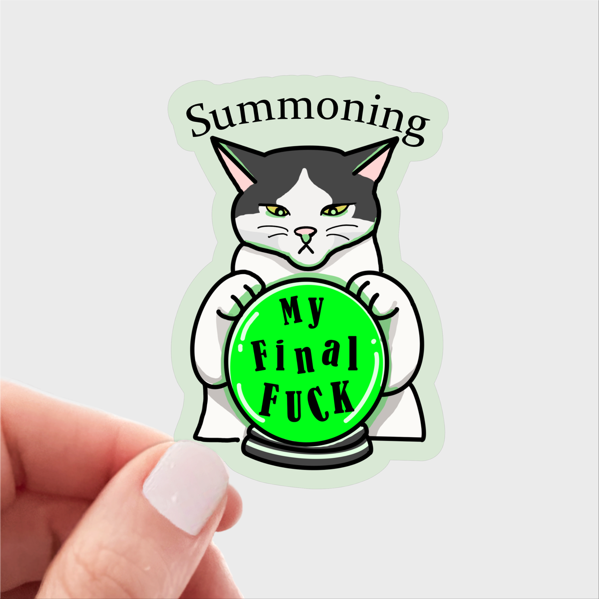 Summoning my Final F Sticker - cat, pet, adopt, witch, magic