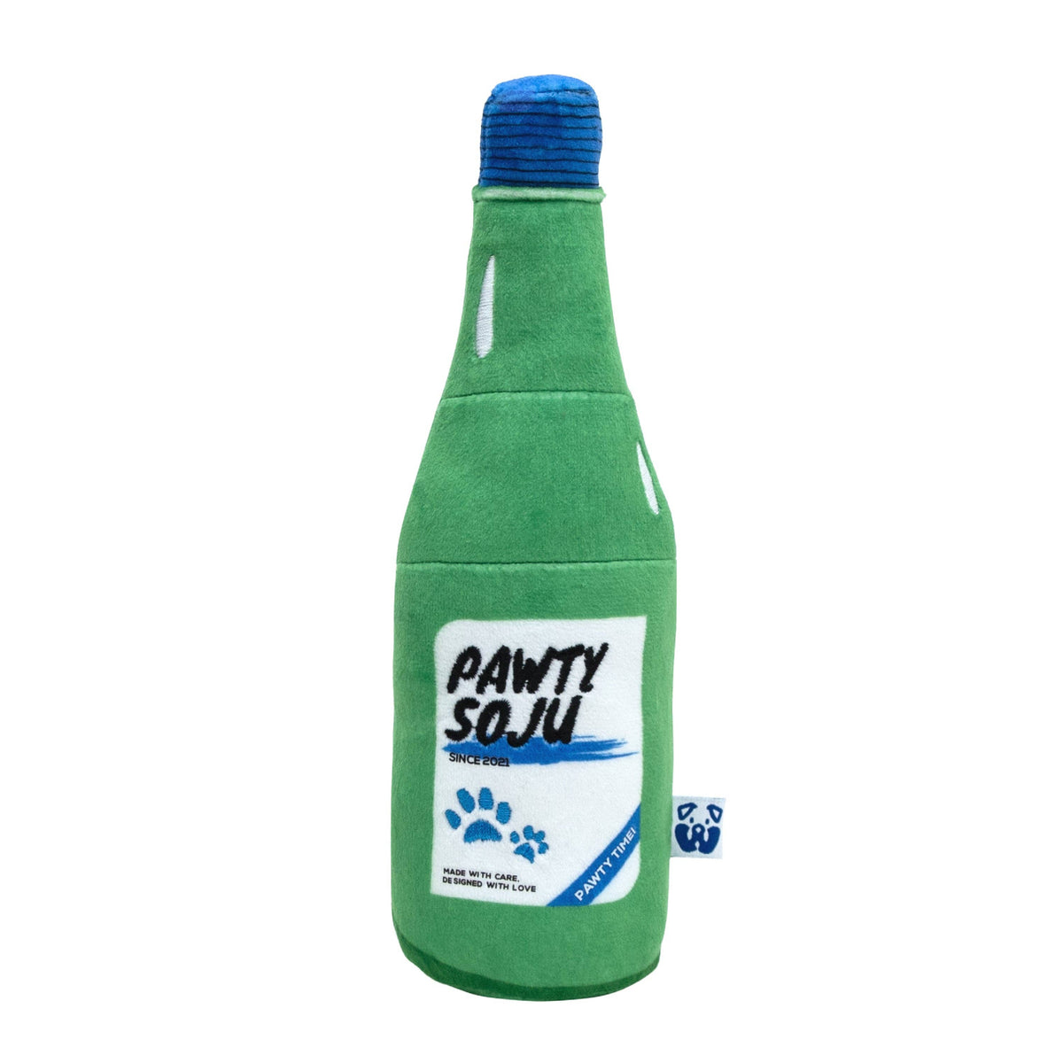 Pawty Korean Soju Bottle Parody Plush Dog Toy