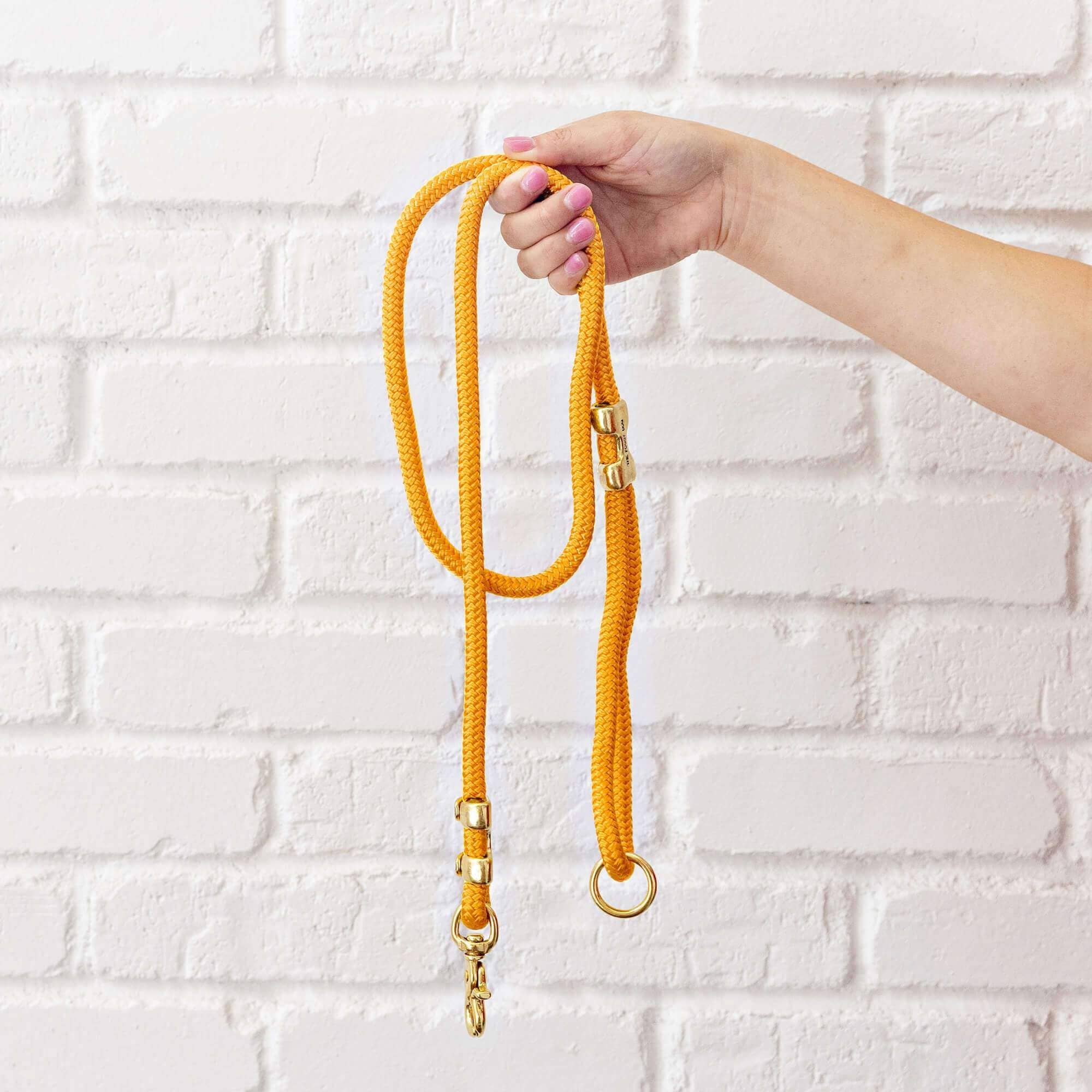 The Foggy Dog Goldenrod Marine Rope Dog Leash