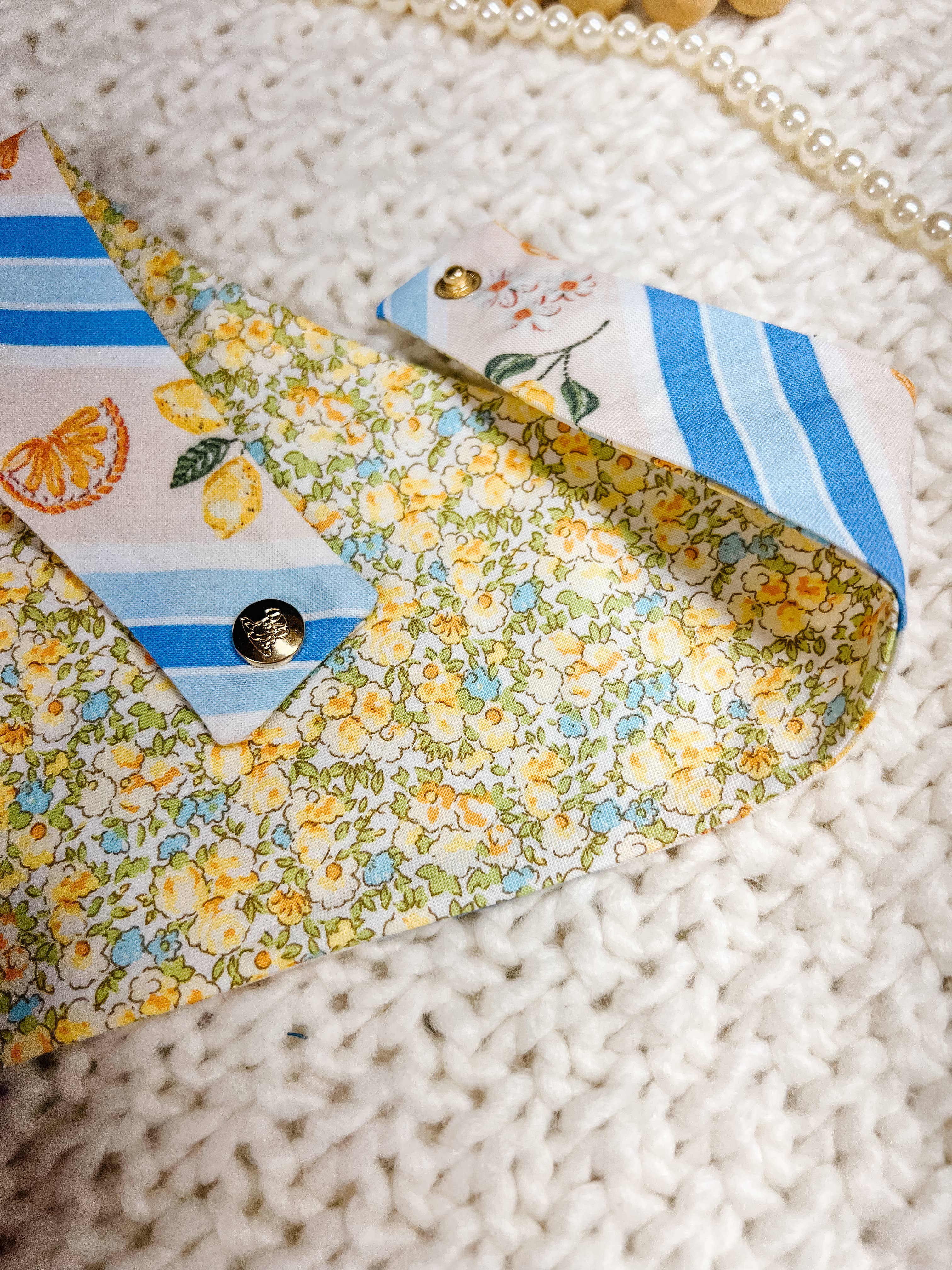 Stella Loo Lemon Snap-On Reversible Bandana