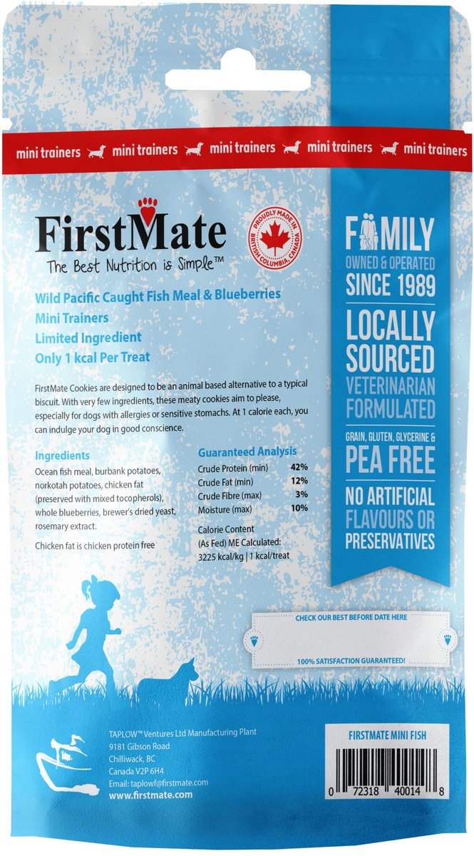 FirstMate Fish With Blueberry Treats - Mini 8oz