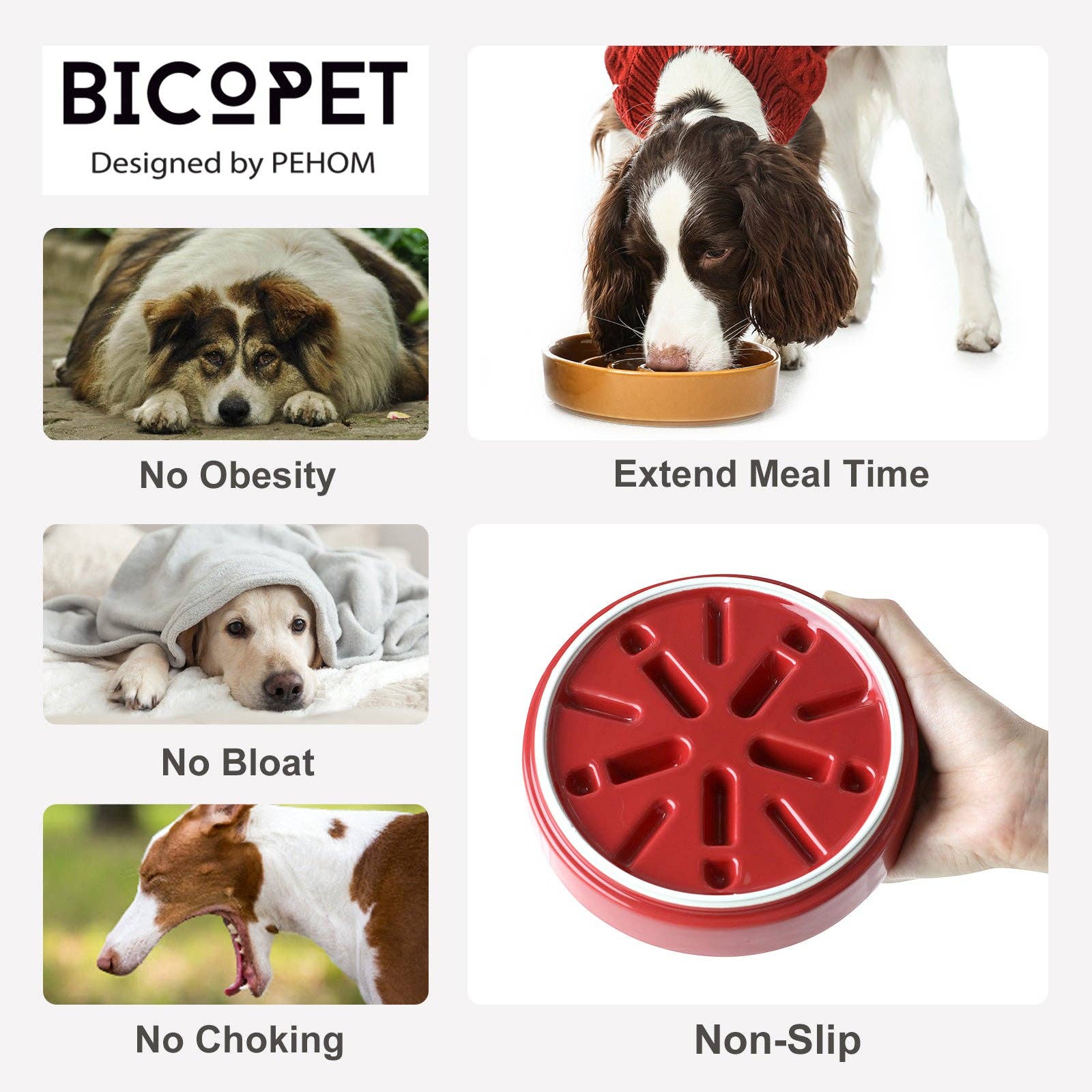 Wave Slow Feeder Dog Bowls - Beige