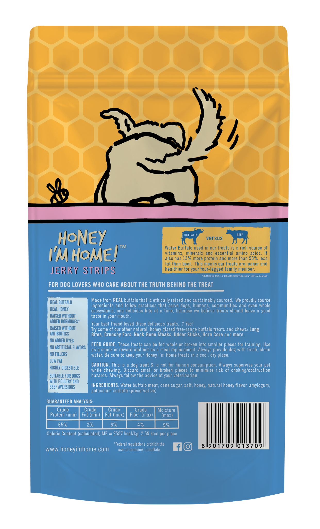 Honey I'm Home Honey Coated Buffalo Jerky