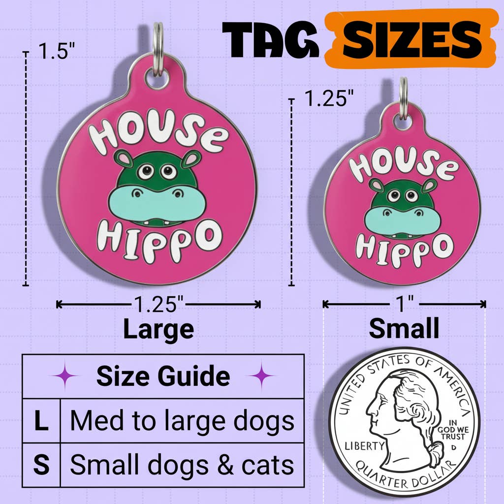 Bad Tags House Hippo - Pink