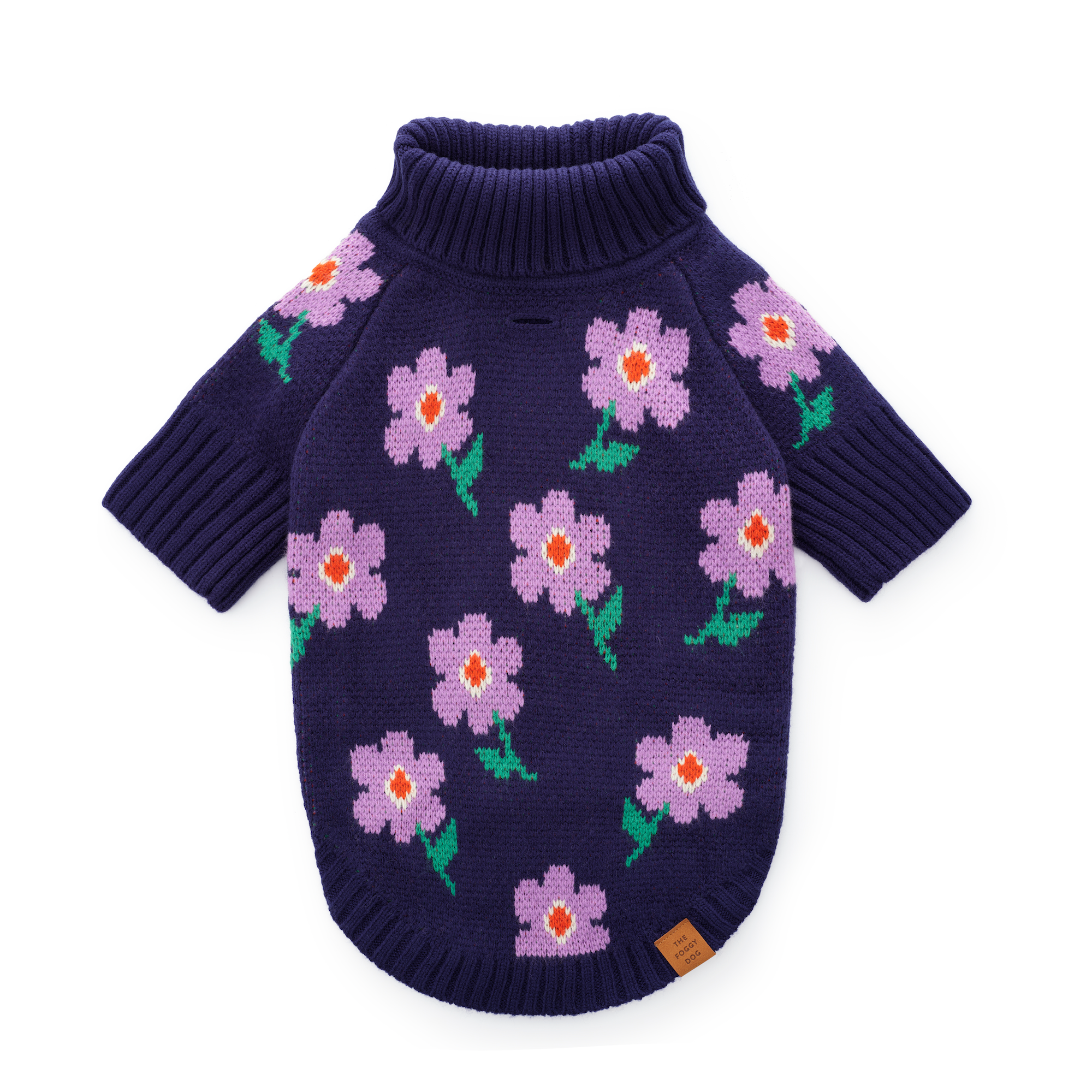 The Foggy Dog Purple Posies Sweater
