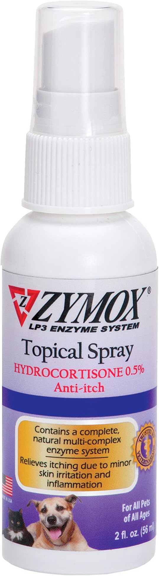 Zymox Topical Spray oz Bottle with 0.5% Hydrocortisone