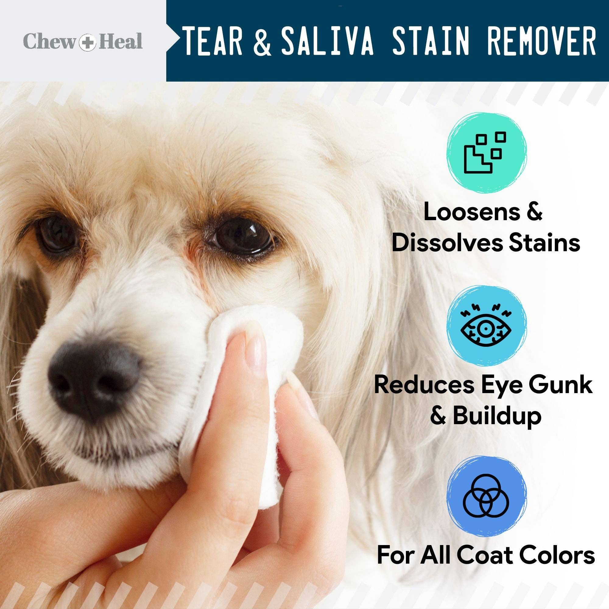 Chew + Heal Tear Stain Remover for Dogs & Cats