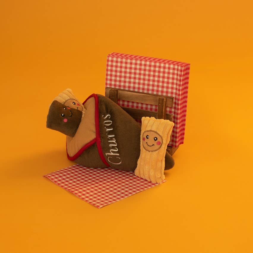 Zippy Burrow® - Churro Cone - Plush Dog Toy