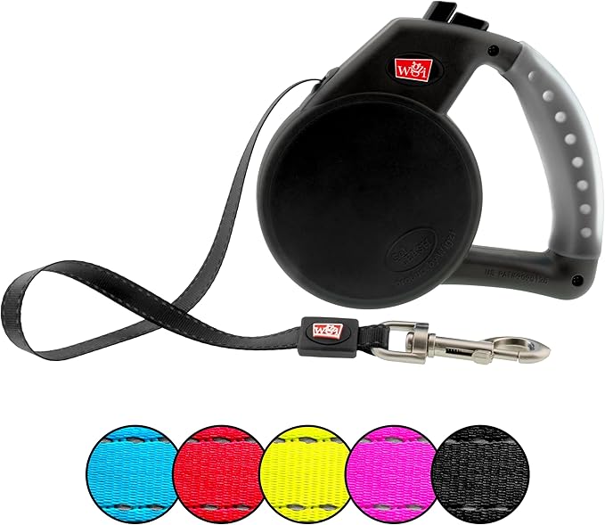 Wigzi Gel Leash-Retractable Black