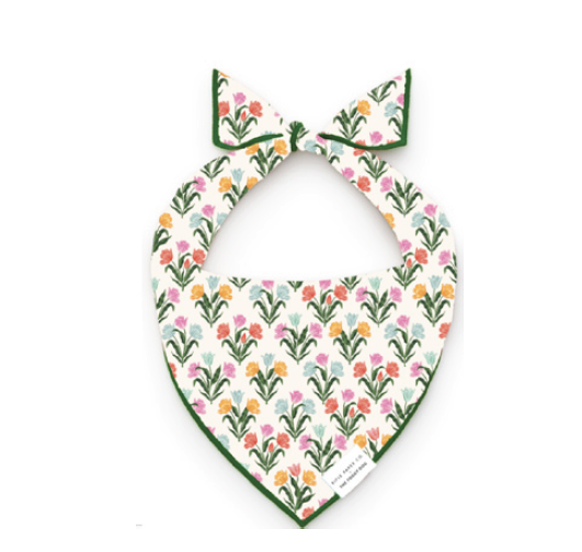 The Foggy Dog x Rifle Paper Co Tulips Spring Dog Bandana